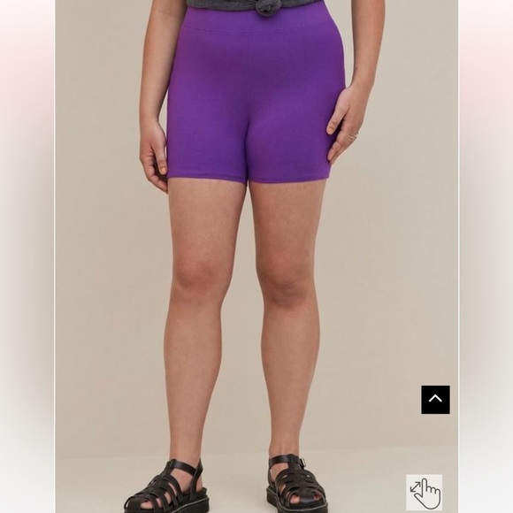 TORRID 5 Inch Signature Waist Bike Short Purple Size M/L NEW - Picture 2 of 9